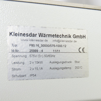 Kleinesdar Warmetechnik F80.16_30000/575-1000.12 Immersion Heating Element 575V