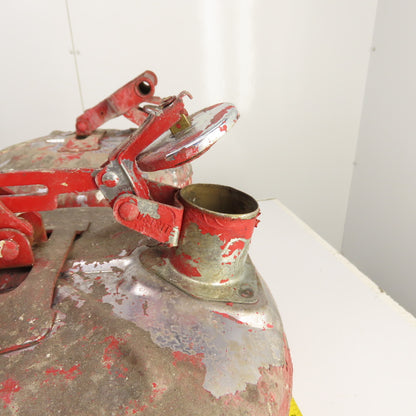 Justrite Red Steel Safety Gas Can 5-Gallon Capacity Lot Of 2