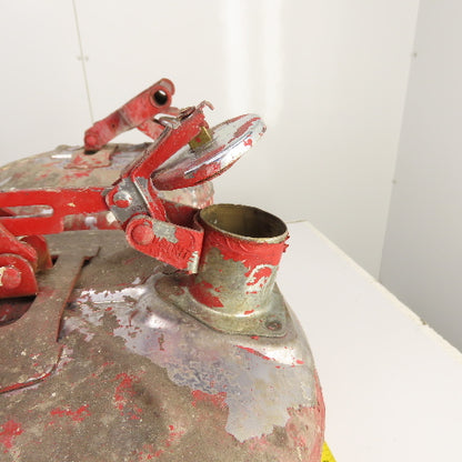 Justrite Red Steel Safety Gas Can 5-Gallon Capacity Lot Of 2