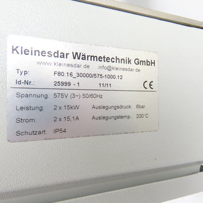 Kleinesdar Warmetechnik 25999-1 Immersion Heating Element 575V 3Ph