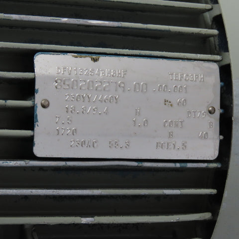 SEW Eurodrive FA77DV132S4BM8HF 7.5HP Inline Gear Motor 57.5RPM Out 230/460V 3PH
