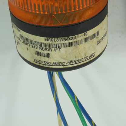 Electro-Matic EMSL31VWXXX1-10 Light Stack Tower Red/Orange 24V 6-1/4" OAL Lot/3