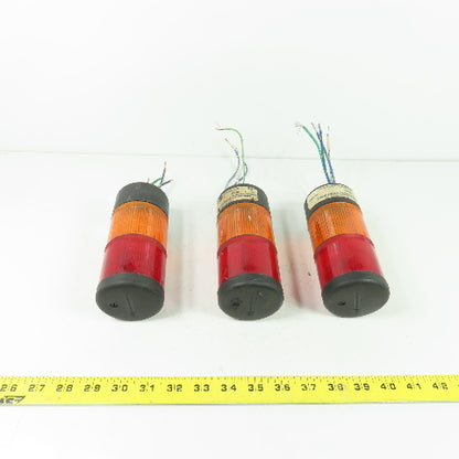 Electro-Matic EMSL31VWXXX1-10 Light Stack Tower Red/Orange 24V 6-1/4" OAL Lot/3