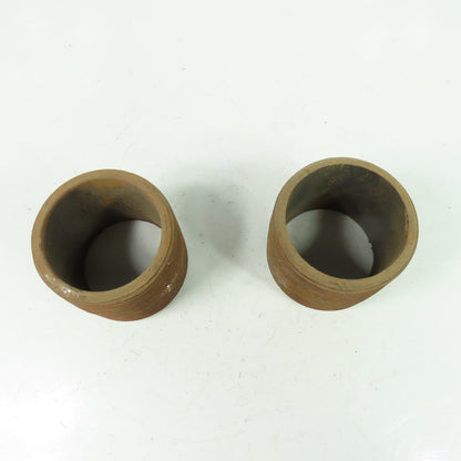 2-1/2" x 2-1/2" Black Malleable Steel Close Nipple Lot Of 2