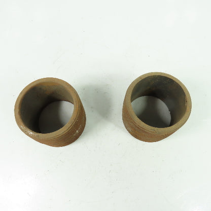 2-1/2" x 2-1/2" Black Malleable Steel Close Nipple Lot Of 2
