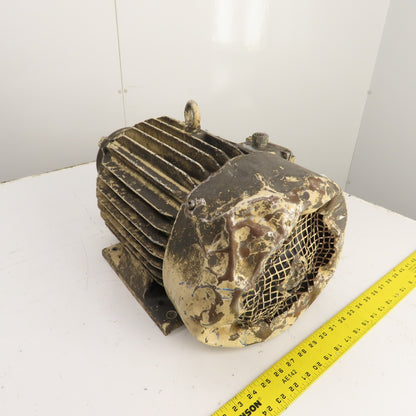 Elektrim Esg 10HP AC Electric Motor 1745RPM 230/460V 3PH 215T Fr (Bad Fan&Cover)