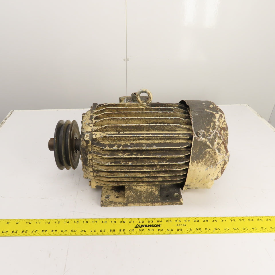 Elektrim Esg 10HP AC Electric Motor 1745RPM 230/460V 3PH 215T Fr (Bad Fan&Cover)