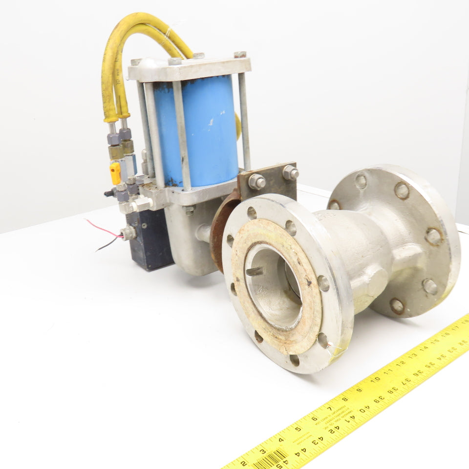 Jamesbury ST-200 B 4" Stainless Steel Ball Valve #150 & Positioner PVM P-2000