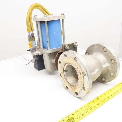 Jamesbury ST-200 B 4" Stainless Steel Ball Valve #150 & Positioner PVM P-2000