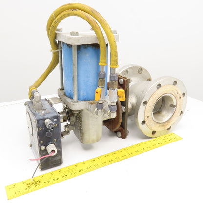 Jamesbury ST-200 B 4" Stainless Steel Ball Valve #150 & Positioner PVM P-2000