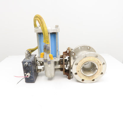 Jamesbury ST-200 B 4" Stainless Steel Ball Valve #150 & Positioner PVM P-2000