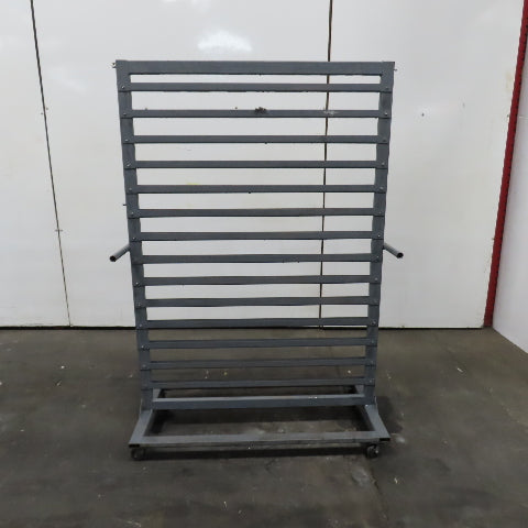 44" W x 65" H Standard Mobile Stackable Plastic Bin Organizer Steel Rack