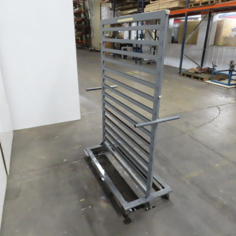 44" W x 65" H Standard Mobile Stackable Plastic Bin Organizer Steel Rack