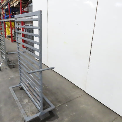 44" W x 65" H Standard Mobile Stackable Plastic Bin Organizer Steel Rack