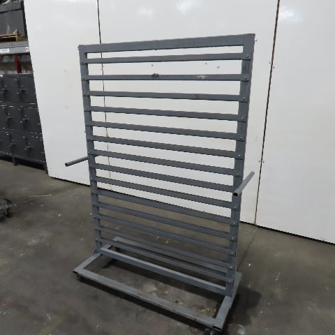 44" W x 65" H Standard Mobile Stackable Plastic Bin Organizer Steel Rack