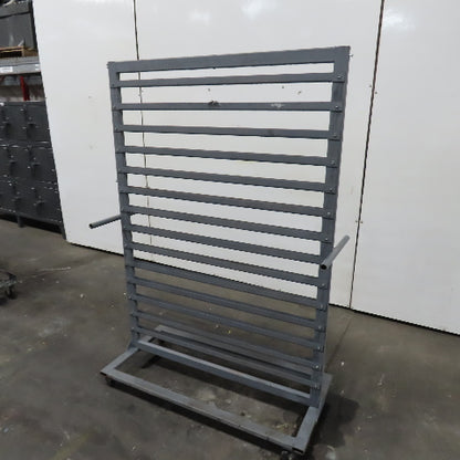 44" W x 65" H Standard Mobile Stackable Plastic Bin Organizer Steel Rack