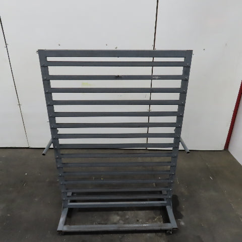 44" W x 65" H Standard Mobile Stackable Plastic Bin Organizer Steel Rack