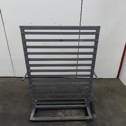 44" W x 65" H Standard Mobile Stackable Plastic Bin Organizer Steel Rack