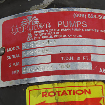 Gusher E-285-J-A 1-1/2Hp 3450RPM 3Ph Close Coupled Centrifugal Pump 208-230/460V