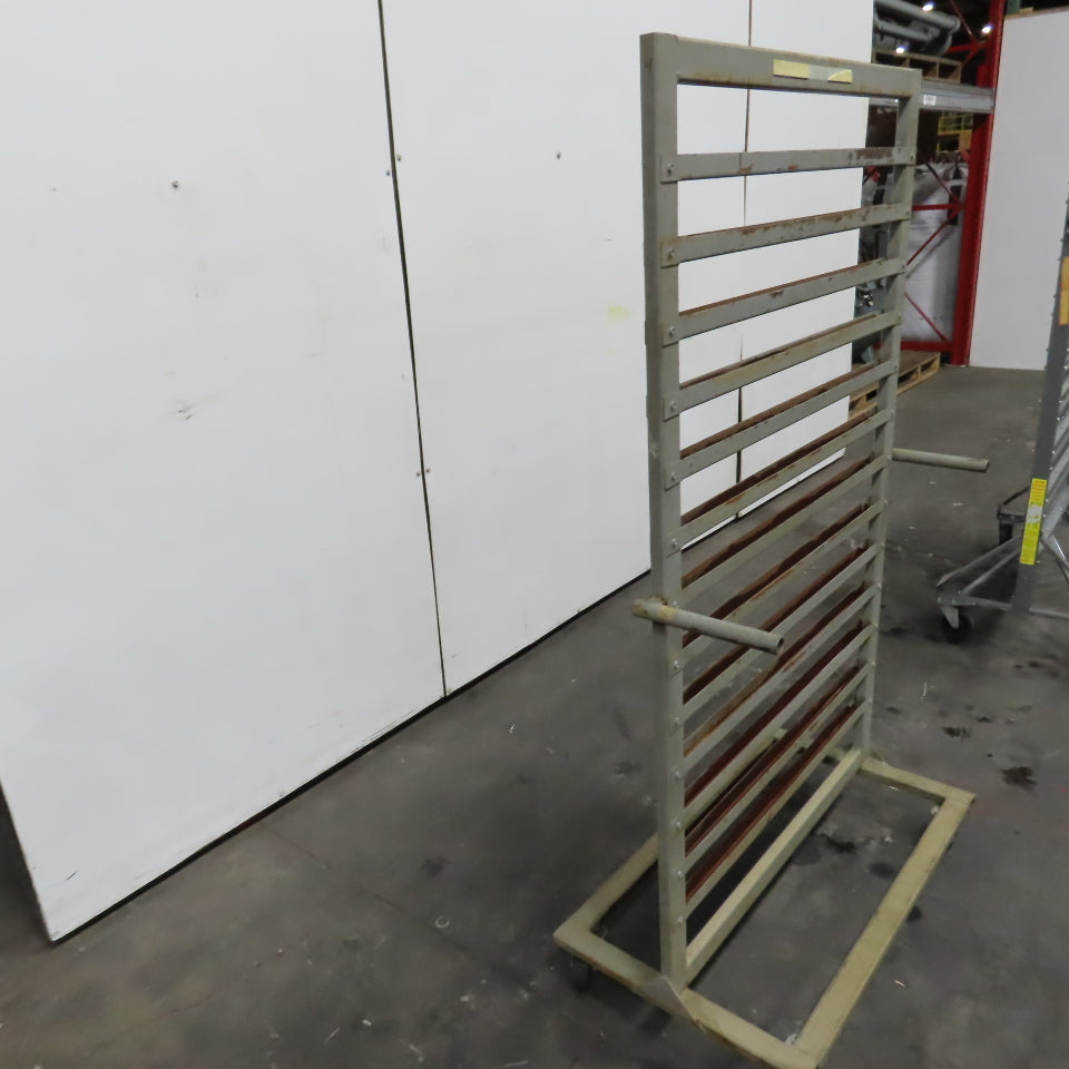 36" W x 65" H Standard Mobile Stackable Plastic Bin Organizer Steel Rack
