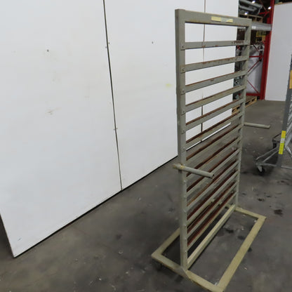 36" W x 65" H Standard Mobile Stackable Plastic Bin Organizer Steel Rack