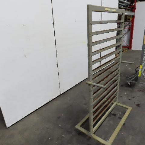 36" W x 65" H Standard Mobile Stackable Plastic Bin Organizer Steel Rack