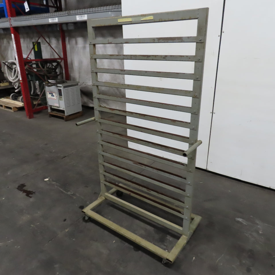 36" W x 65" H Standard Mobile Stackable Plastic Bin Organizer Steel Rack