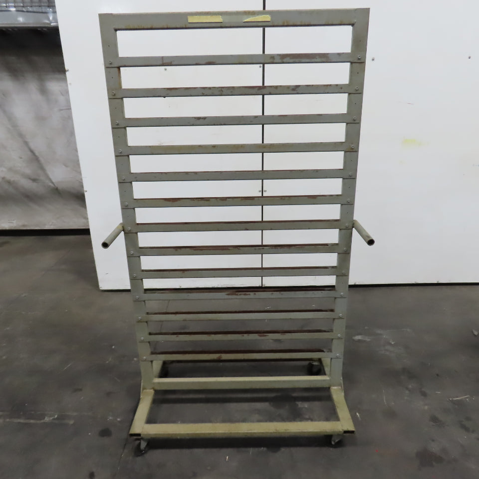 36" W x 65" H Standard Mobile Stackable Plastic Bin Organizer Steel Rack