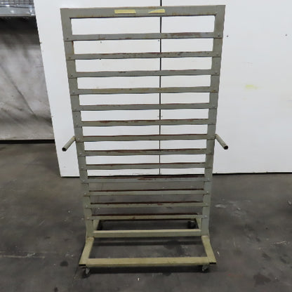 36" W x 65" H Standard Mobile Stackable Plastic Bin Organizer Steel Rack