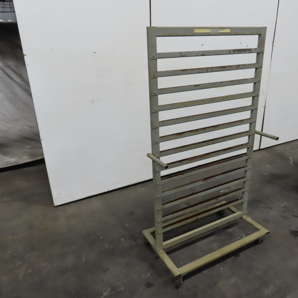 36" W x 65" H Standard Mobile Stackable Plastic Bin Organizer Steel Rack