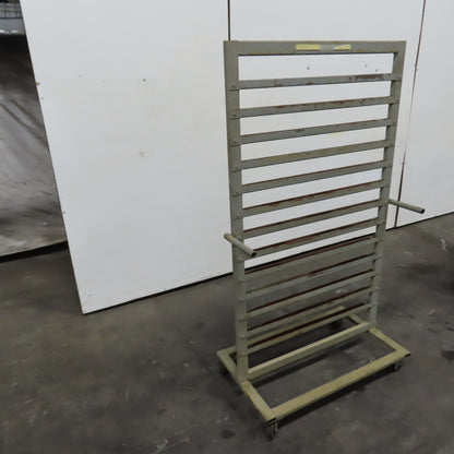 36" W x 65" H Standard Mobile Stackable Plastic Bin Organizer Steel Rack