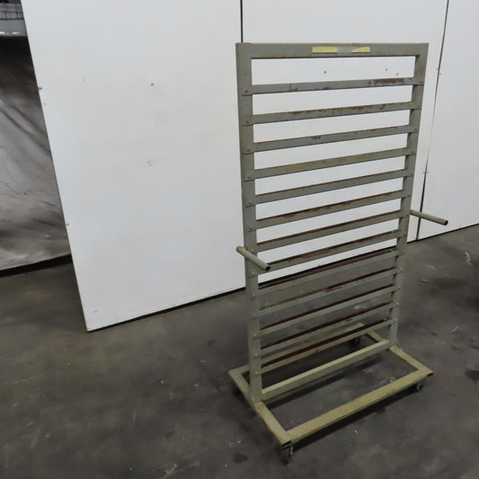 36" W x 65" H Standard Mobile Stackable Plastic Bin Organizer Steel Rack
