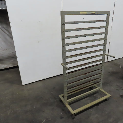 36" W x 65" H Standard Mobile Stackable Plastic Bin Organizer Steel Rack