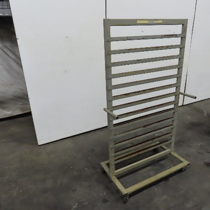 36" W x 65" H Standard Mobile Stackable Plastic Bin Organizer Steel Rack