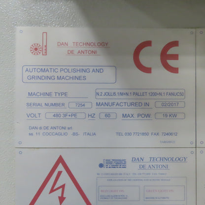 2017 Dan Technology Dual Station Robotic Polishing Cell Fanuc M-710iC/50