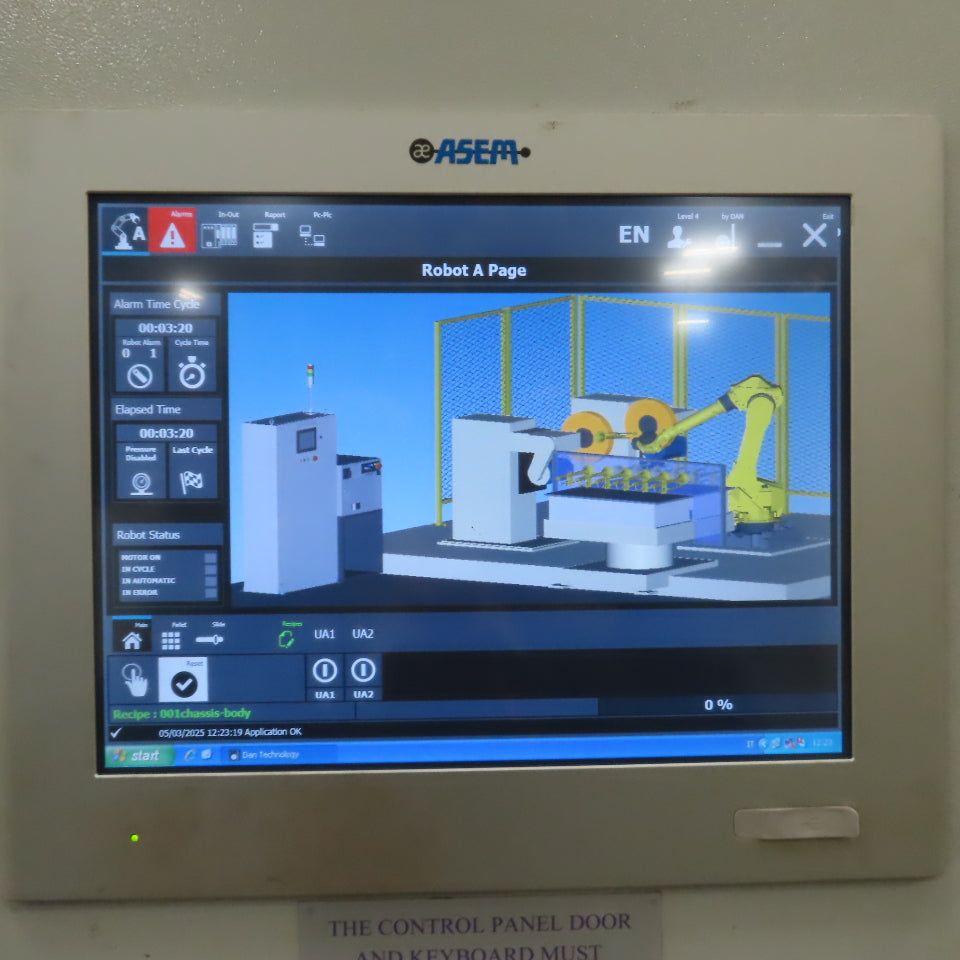 2017 Dan Technology Dual Station Robotic Polishing Cell Fanuc M-710iC/50