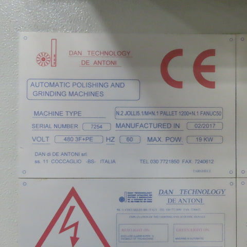 2017 Dan Technology Dual Station Robotic Polishing Cell Fanuc M-710iC/50