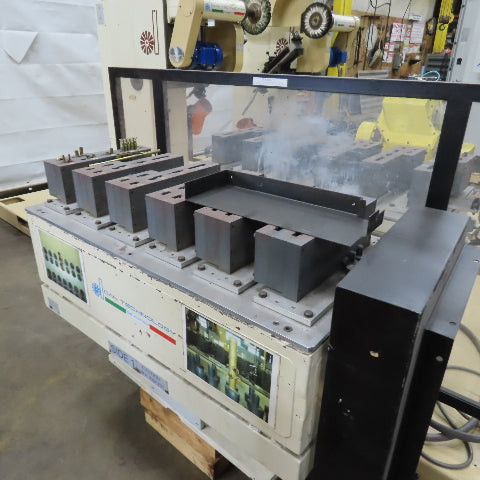 2017 Dan Technology Dual Station Robotic Polishing Cell Fanuc M-710iC/50