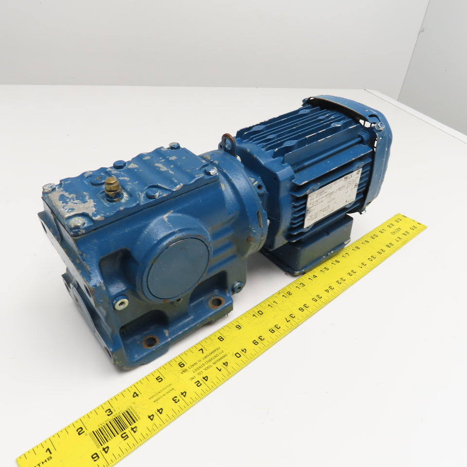 Sew S47 DRS71M4 14.24:1 Ratio 3/4Hp 230/460V Gear Motor 21-126RPM Output