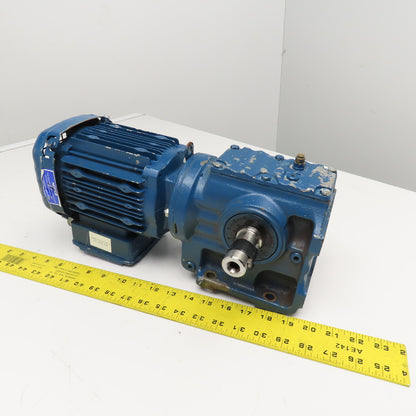 Sew S47 DRS71M4 14.24:1 Ratio 3/4Hp 230/460V Gear Motor 21-126RPM Output