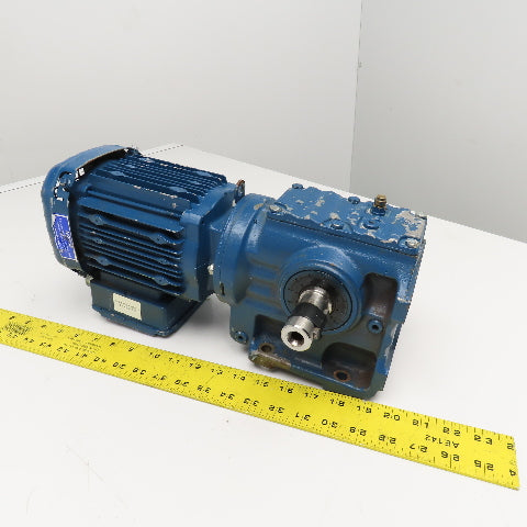 Sew S47 DRS71M4 14.24:1 Ratio 3/4Hp 230/460V Gear Motor 21-126RPM Output