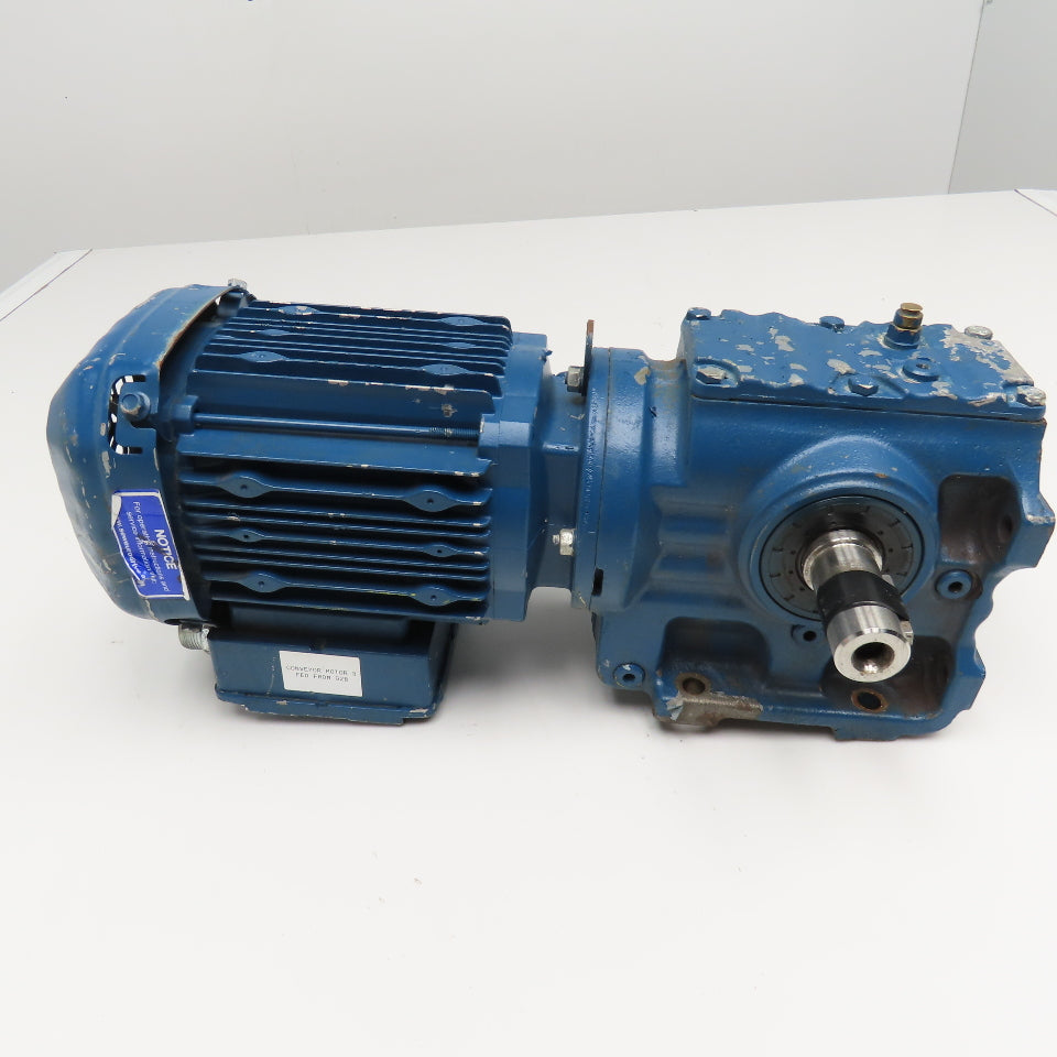 Sew S47 DRS71M4 14.24:1 Ratio 3/4Hp 230/460V Gear Motor 21-126RPM Output