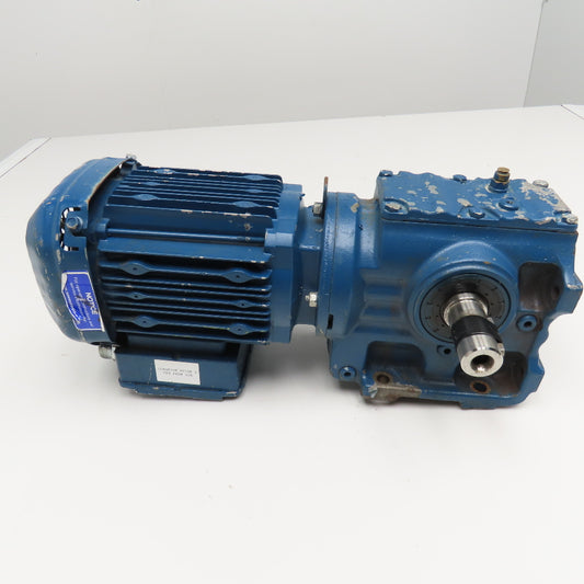 Sew S47 DRS71M4 14.24:1 Ratio 3/4Hp 230/460V Gear Motor 21-126RPM Output