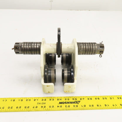 Jet 1/2-PT 1000 LB 1/2 Ton Plain Push / Pull Hoist Trolley 2-3/4"-8" Flange