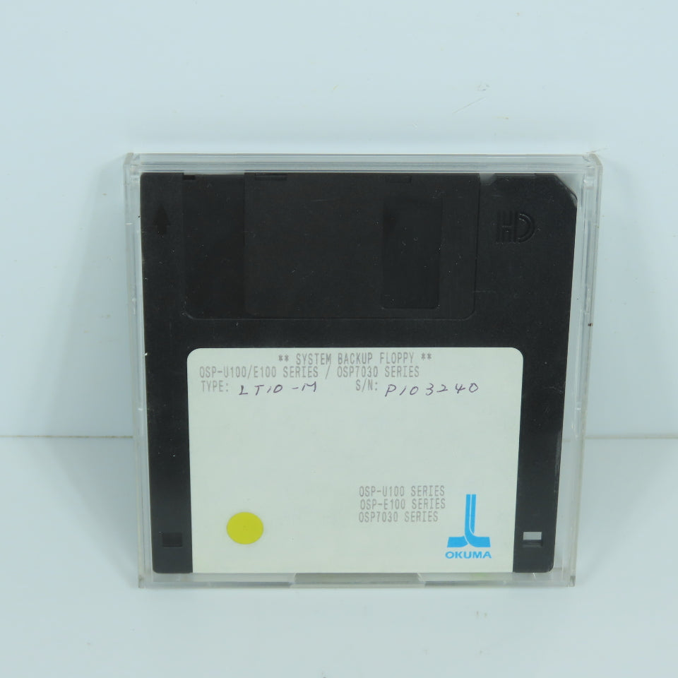 Okuma OSP-U100/E100 / OSP7030 LT10-M System Backup Floppy Disc 3.5"