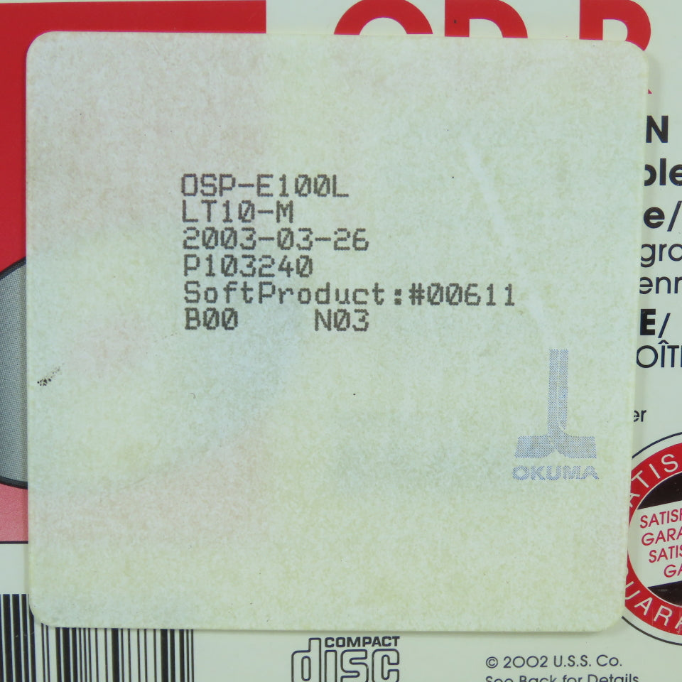 Okuma P103240 OSP-E100L CD Disc From LT10-M Lathe