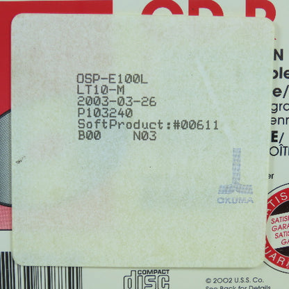 Okuma P103240 OSP-E100L CD Disc From LT10-M Lathe