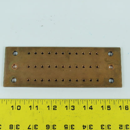 6-5/8" x 2-1/4" x 1/4" Thick Threaded Solid Copper Bus Bar