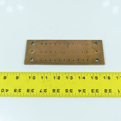 6-5/8" x 2-1/4" x 1/4" Thick Threaded Solid Copper Bus Bar
