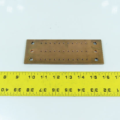 6-5/8" x 2-1/4" x 1/4" Thick Threaded Solid Copper Bus Bar